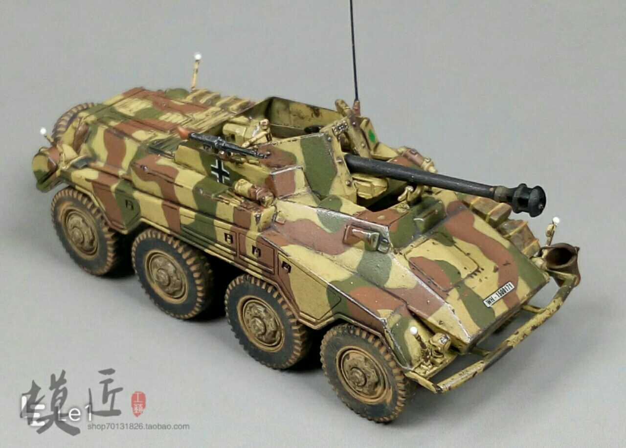 【模匠工艺】意大利 1/72 二战德军234/4 8轮装甲车 7047成品代工