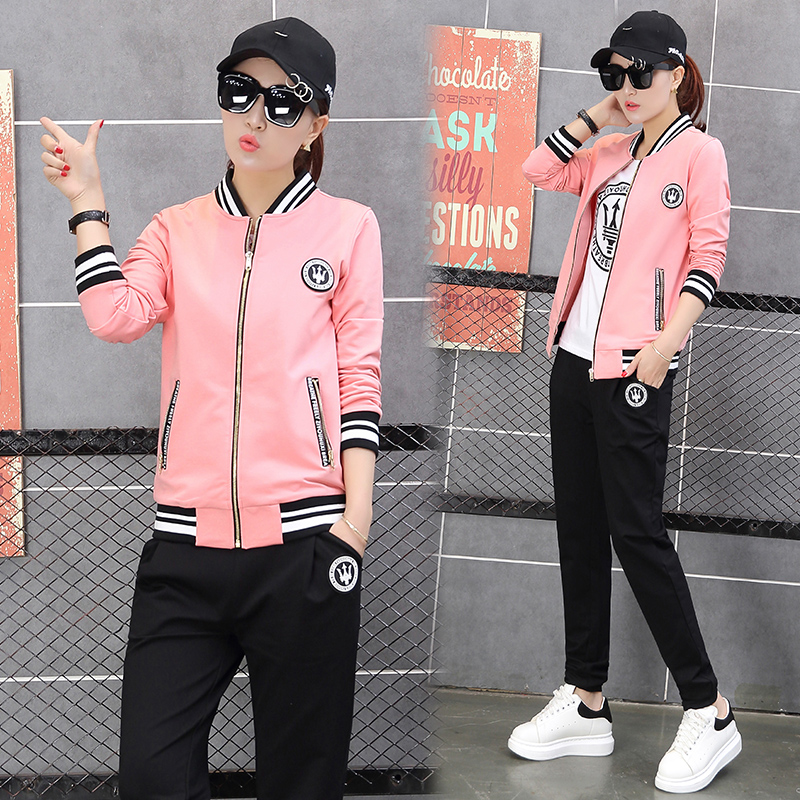 正品[女装运动服韩版套装]京东韩版女装运动服