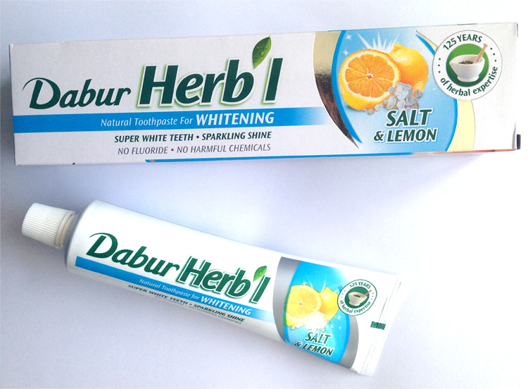 dabur herbl进口柠檬盐植物牙膏清爽洁净亮白去渍清新口气