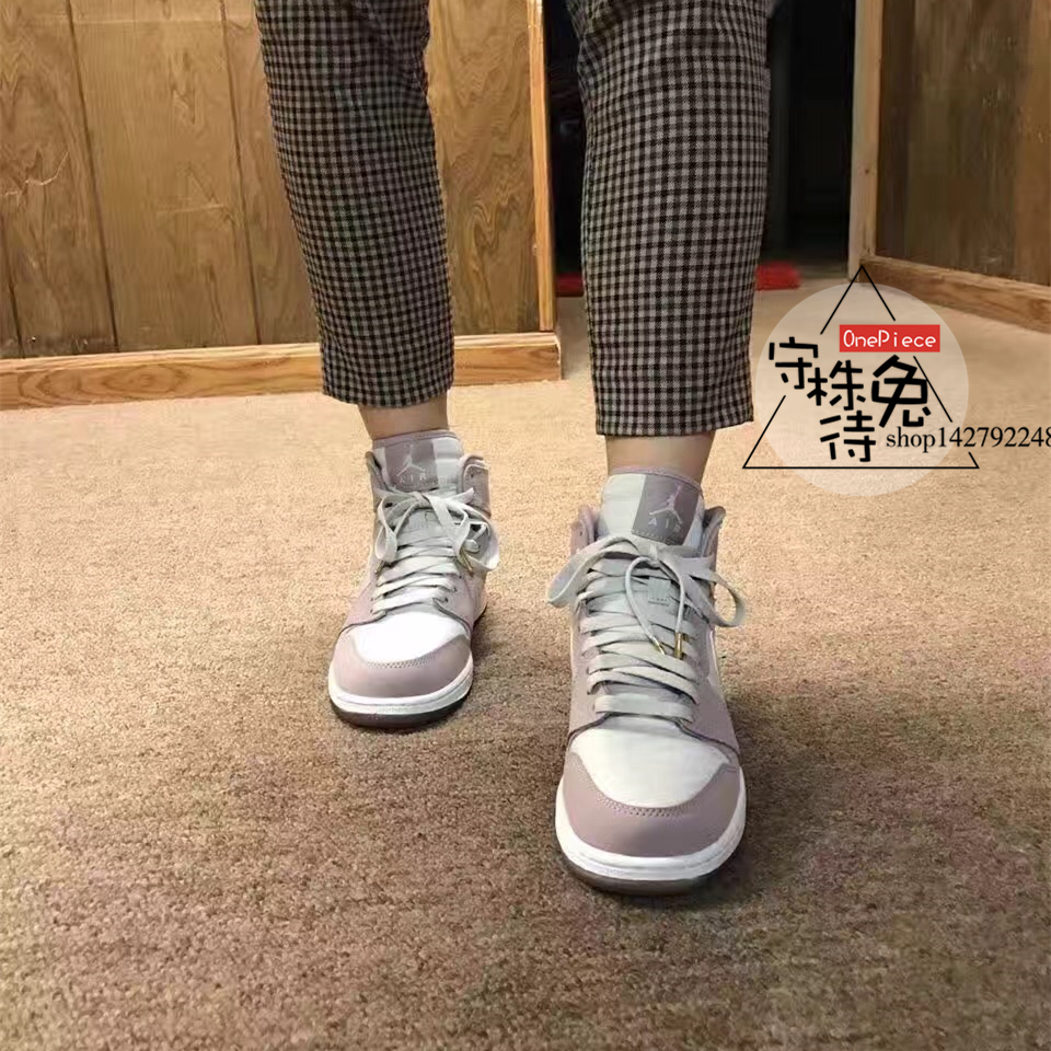 【现货】air jordan 1 high gs 白粉 九孔aj1 332148-108
