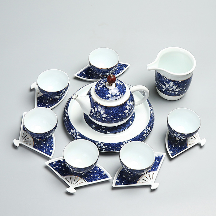 景德镇青花瓷整套功夫茶具礼盒套装家用陶瓷高档茶壶茶海茶杯特价