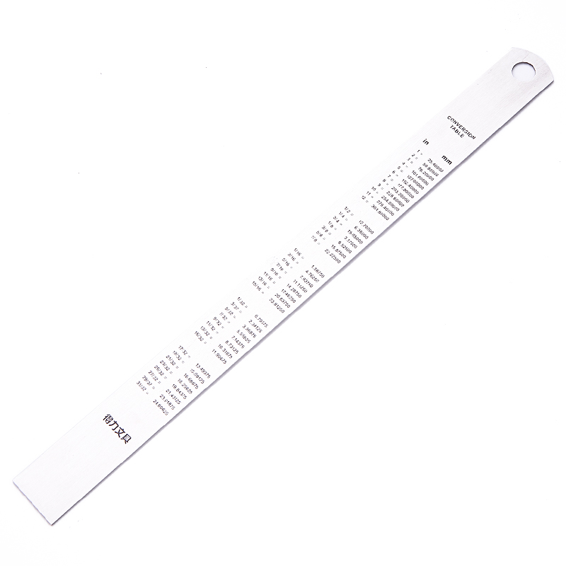 deli得力钢直尺8463 不锈钢测量工具15 20cm 30cm50cm厘米钢尺