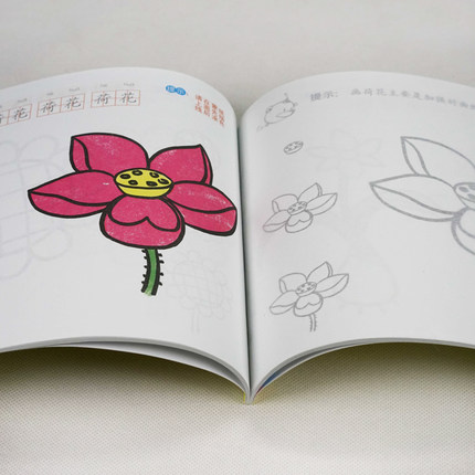 巧手画一画 植物学画3-6岁 简笔画宝宝涂色幼儿园儿童画画书涂画本