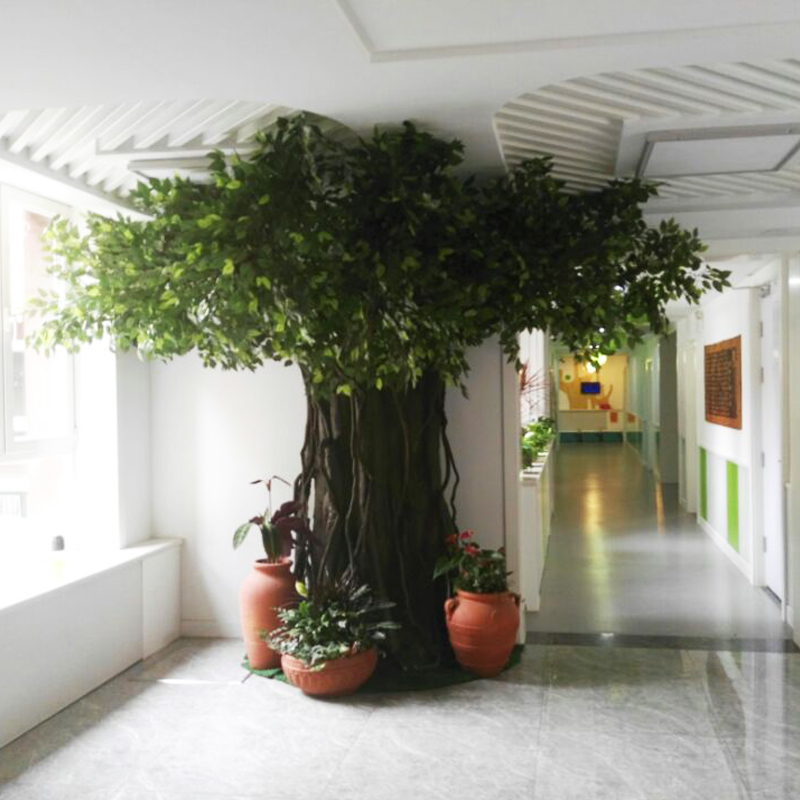 仿真大树大型假树榕树包柱子装饰室内假树植物加粗大榕树枫树定制