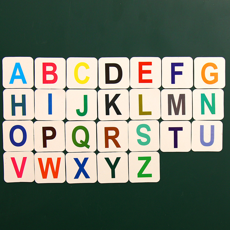 软磁性大写字母教学用具4*4cm字母冰箱贴26个/套小写英文磁铁