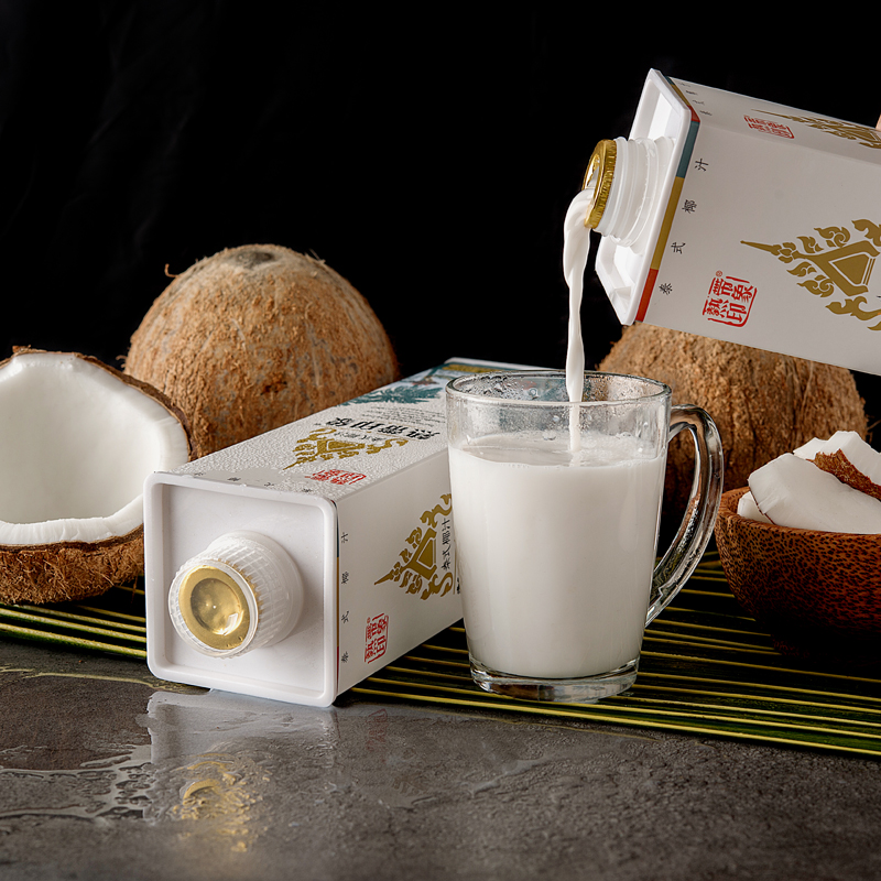 热带印象泰式椰汁海南特产生榨椰奶植物饮料椰子汁1lx8瓶整箱