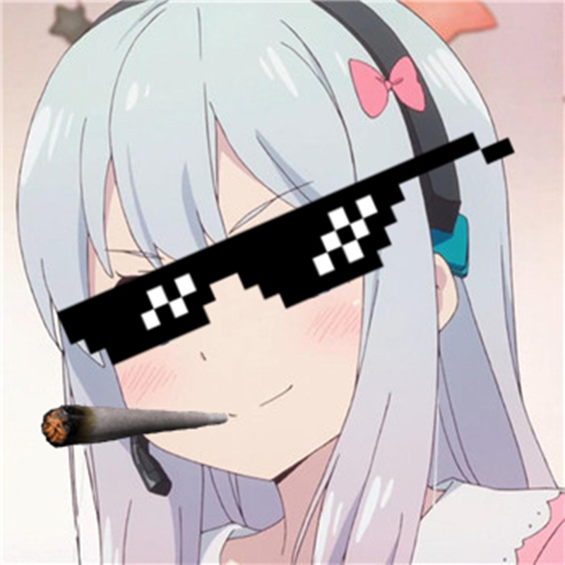 马赛克装逼眼镜二次元恶搞抖音装B神器thug li