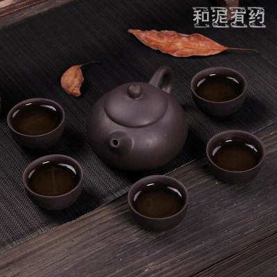 包邮整套经典中式复古紫砂盖碗茶壶茶杯家用潮汕功夫茶具茶道套装