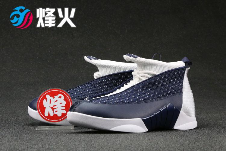 烽火体育 air jordan 15 aj15 乔15 白蓝元年 黑曜石