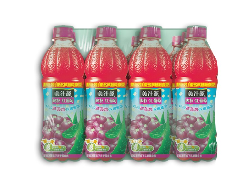 【超市发货】可口可乐美汁源爽粒绿葡萄果汁饮料450ml*12*箱芦荟