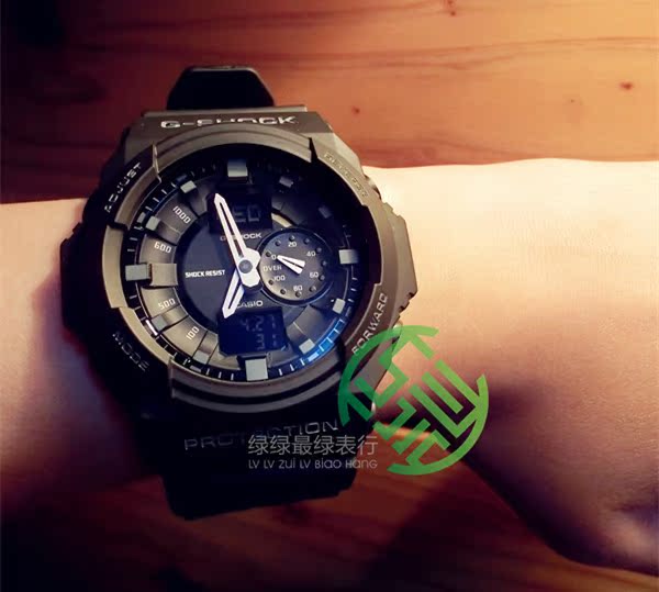 casio卡西欧g-shock防水运动潮手表ga-150-1a酷炫黑哑光黑表