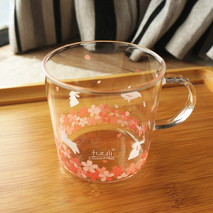 日式和风樱花耐热玻璃杯