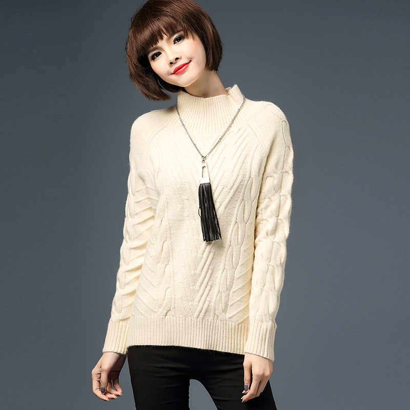 正品[大款毛衣修身长]老年胖妈妈大款毛衣评测