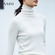 Amii天鹅颈 高领针织毛衣女 秋季2017新款套头修身长袖打底衫chic