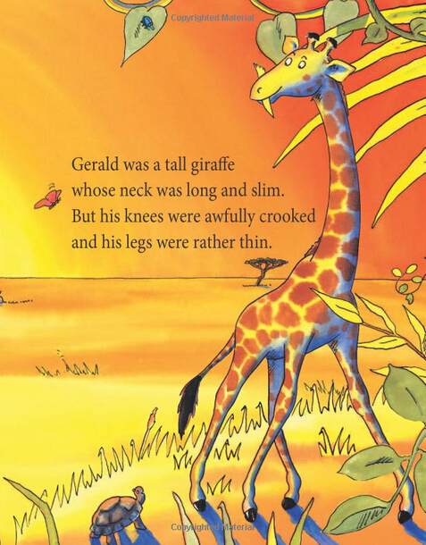 英文原版giraffes can"t dance长颈鹿不会跳舞 儿童绘本 木板书