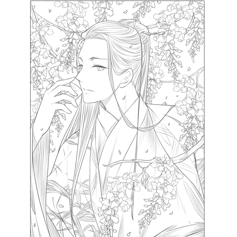 思美人 醉花颜唯美古风涂色线描集 哒哒猫著 古风韵味