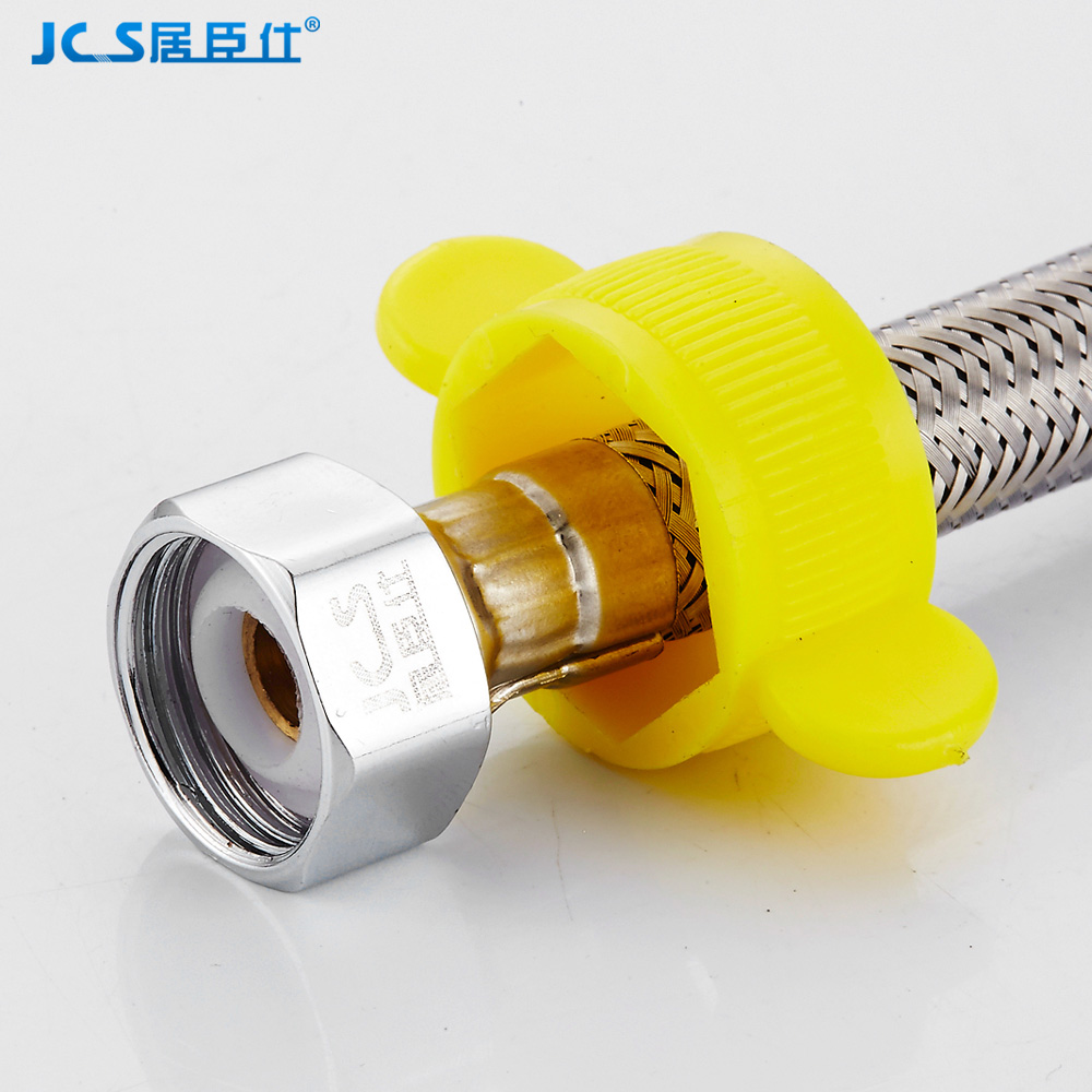 不锈钢丝编织水龙头进水软管 热水器马桶连接进水管 4分防爆水管