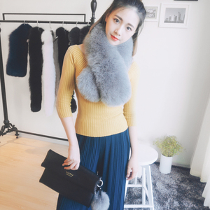 百搭保暖皮草围巾