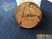 2017年建军90周年纪念章1盎司金质渡金章纪念币金币40mm送圆盒
