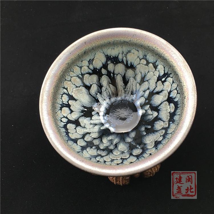 福建原产地建盏鹧鸪斑束口大盏油滴茶盏铁胎原矿釉功夫茶具礼盒装