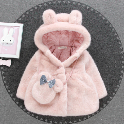 女童冬天外套棉衣服1-2-3岁宝宝加厚夹棉保暖