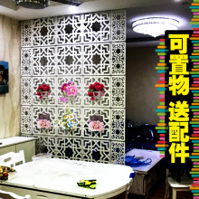屏风帘 现代简约挂式折叠屏风镂空玄关客厅餐厅卧室隔断悬挂置物款