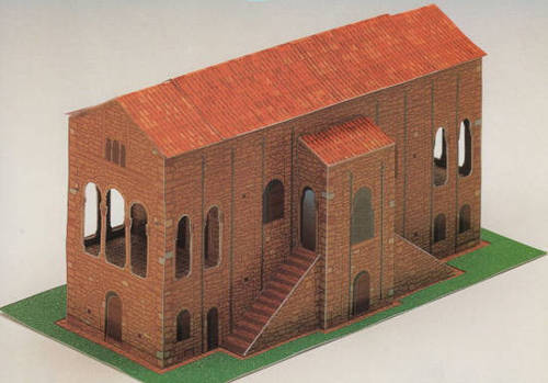 立体折纸手工制作模型剪纸 仿真建筑场景 石头房屋 房子 3d纸模