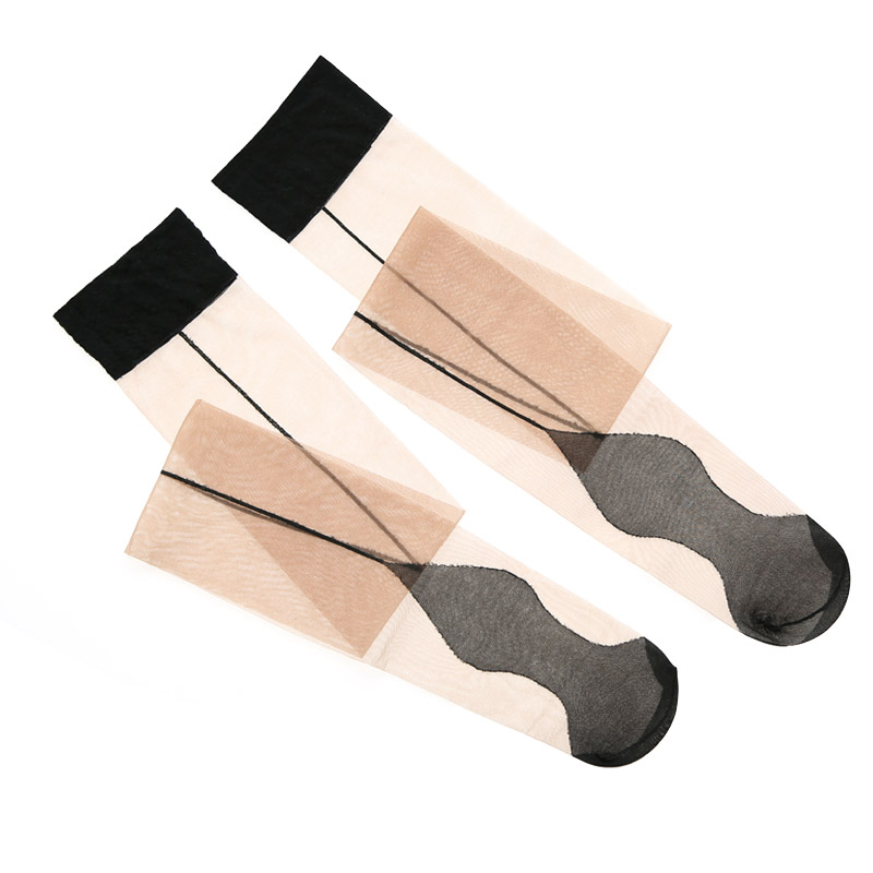 夏季新品超薄玻璃丝长筒袜子性感过膝透明肉色后黑线大腿吊带袜_中国法律网推荐商城