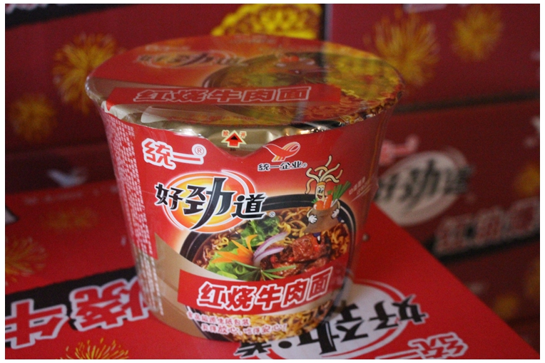 统一方便面好劲道红烧牛肉面泡面速食面每件12桶装整箱