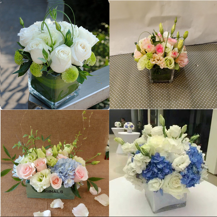 上海台花小桌花鲜花玻璃商务台花会议酒店婚礼生日茶几装饰同城