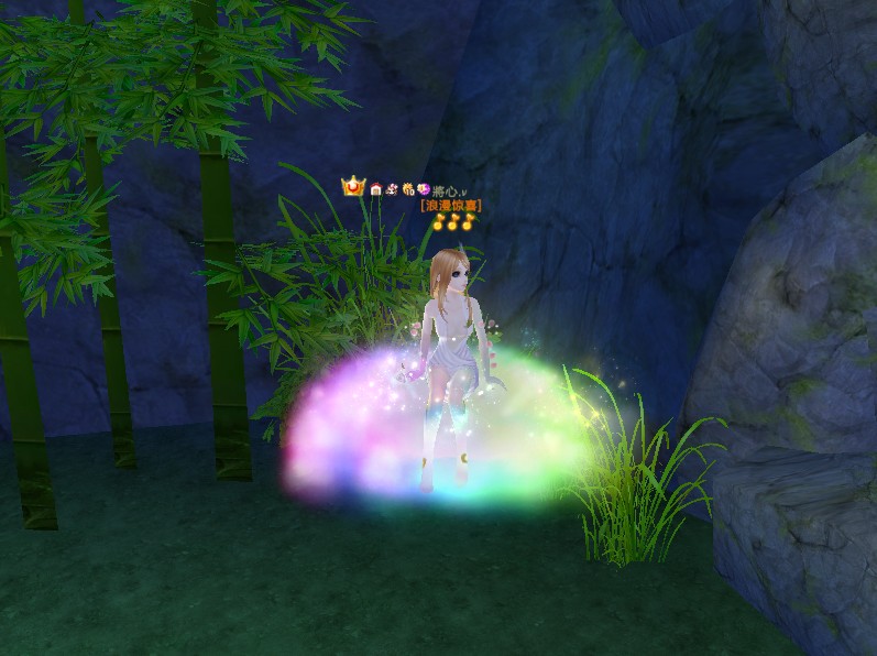 QQ炫舞租号七彩布艺瑞彩红光双飞云凤凰魔法