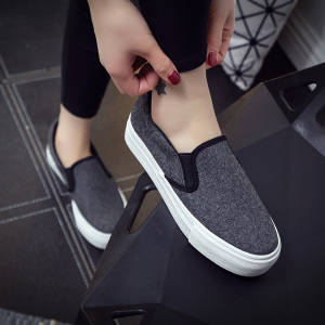 一脚蹬懒人鞋帆布鞋