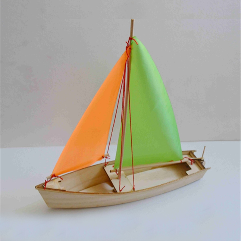 洞庭号自航帆船木质船模diy帆船模型拼装玩具儿童玩具手工课