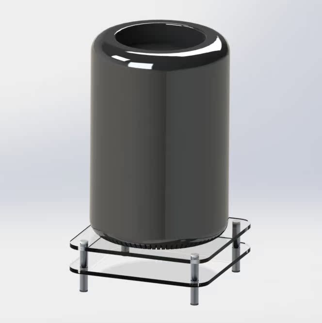 新品mac pro 托架 me253 md878 圆柱形电脑主机专用防尘防虫底座