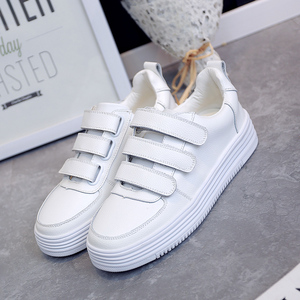 真皮魔术贴小白鞋