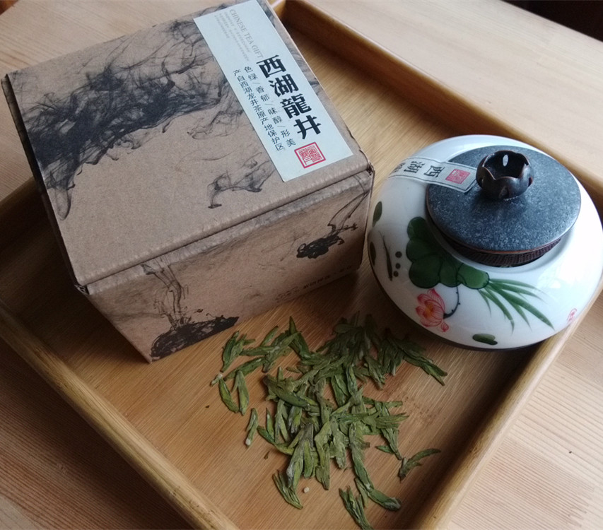 2016西湖龙井明前茶 私人定制高端瓷瓶 西湖风味礼盒装 莲年有鱼