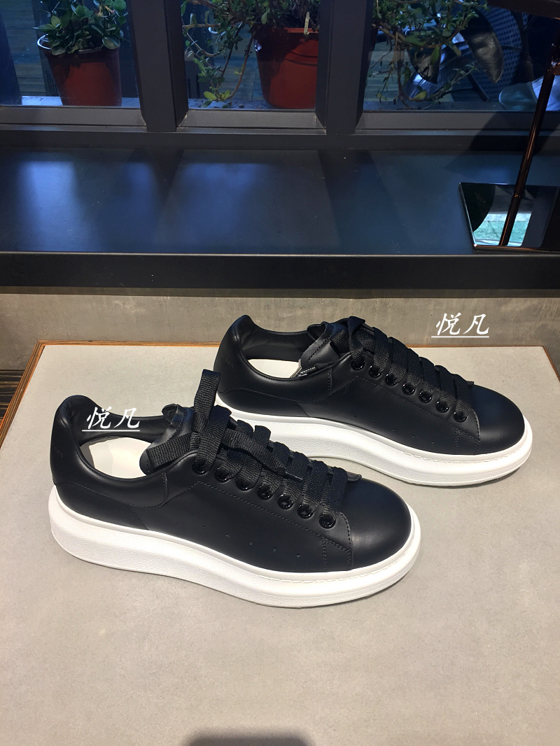 正品代购alexander mcqueen/麦昆 17新款纯白色男士小白鞋松糕鞋