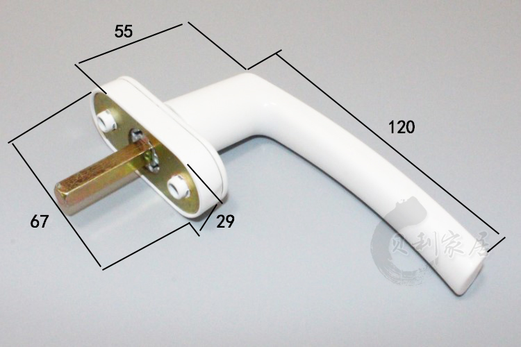 坚昊塑钢内开窗户把手塑钢平开传动执手锁连杆拉手加厚锌合金材质