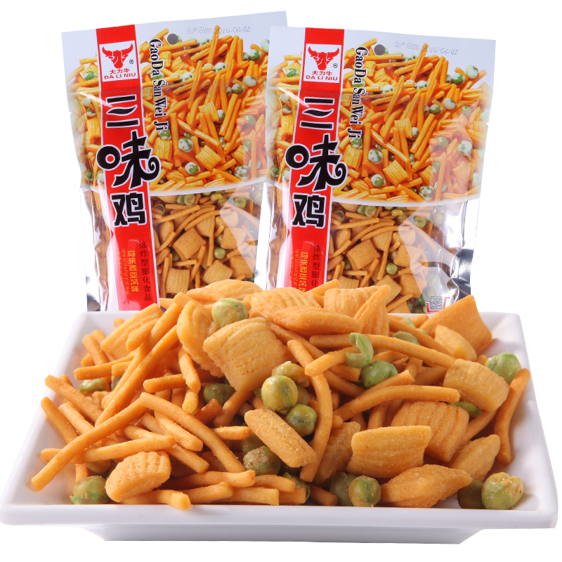 大力牛三味鸡92g/袋马拉西亚风味PK脆薯条膨化食品五味园零食小吃