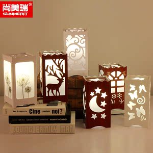 现代简约木质床头灯