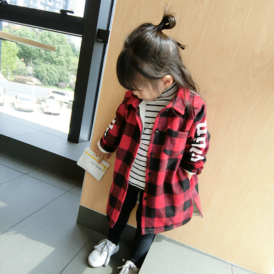 senbaby童装16冬装女宝宝女童长款牛仔衬衫连