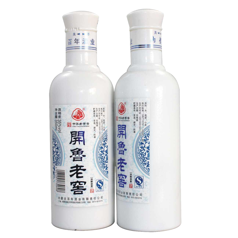 内蒙通辽特产白酒 开鲁老白干系列开鲁老窖浓香350ml白酒35度白酒