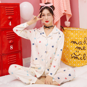 甜美可爱春秋纯棉睡衣