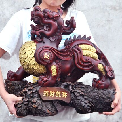 招财大号开光貔貅辟邪摆件风水办公室桌装饰开张工艺礼品摆设风水