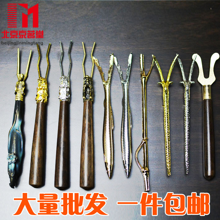 铁壶盖叉龙头铜银壶叉日本南部铸铁壶茶具配茶针刀夹勺件特价包邮