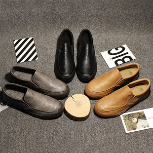 热闹客一脚蹬男鞋男士休闲鞋2017贝壳头懒人