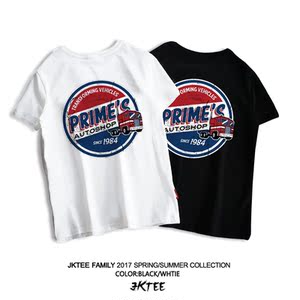 学生复古印花T恤