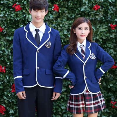 2016小别离同款英伦学院风韩版小西装校服初高中男女学生班服套装