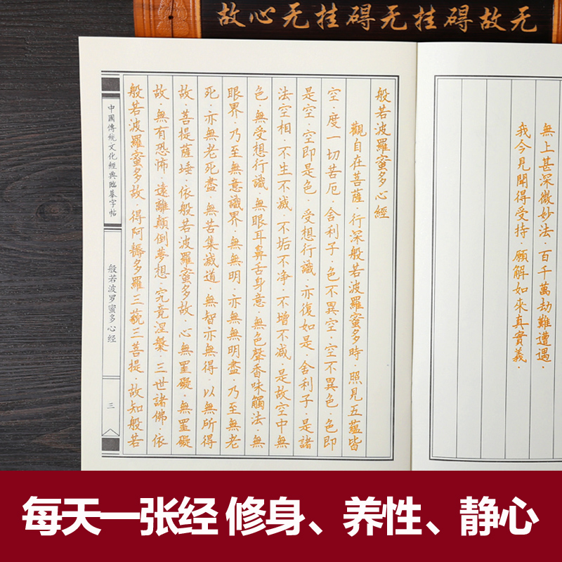 心经初学者经文抄经本经书地藏经手抄本金刚经成人硬笔佛经字帖