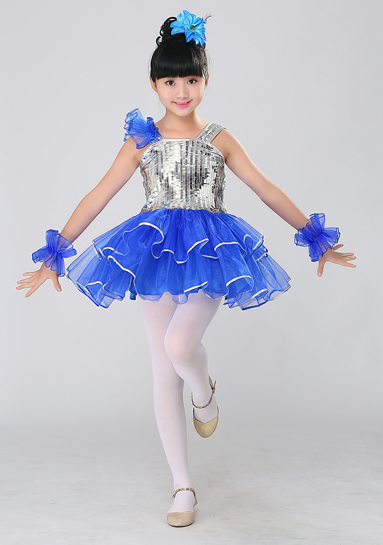 六一儿童节舞蹈演出服装女幼儿园跳舞节目公主蓬蓬纱裙大合唱表演